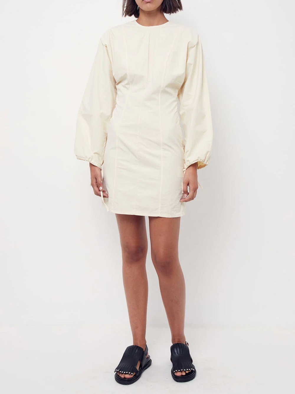 Our Legacy Heavy Poplin Bat Dress Beige Ecru Cotton Batwing Sculptural Size 4